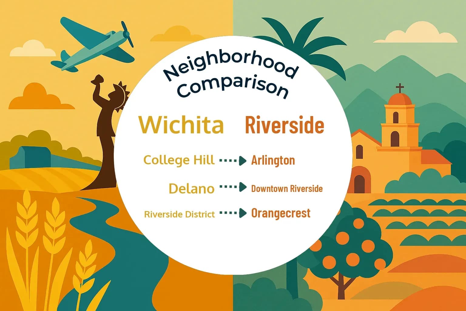 Wichita vs Riverside Neighborhood Comparison