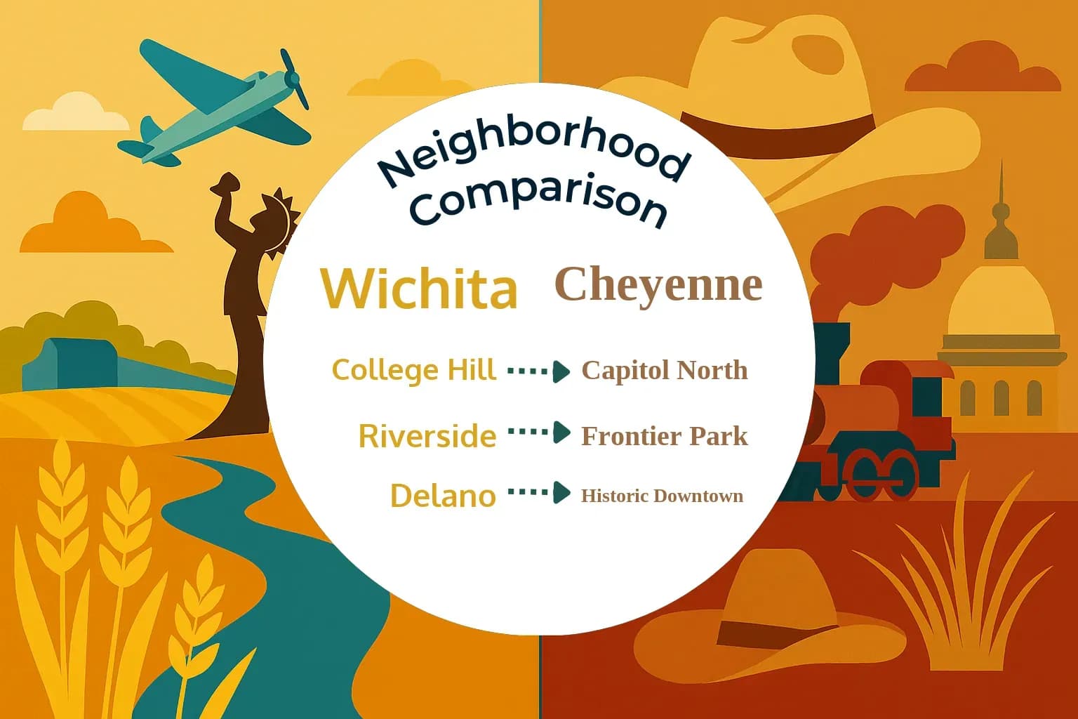 Wichita vs Cheyenne Neighborhood Comparison