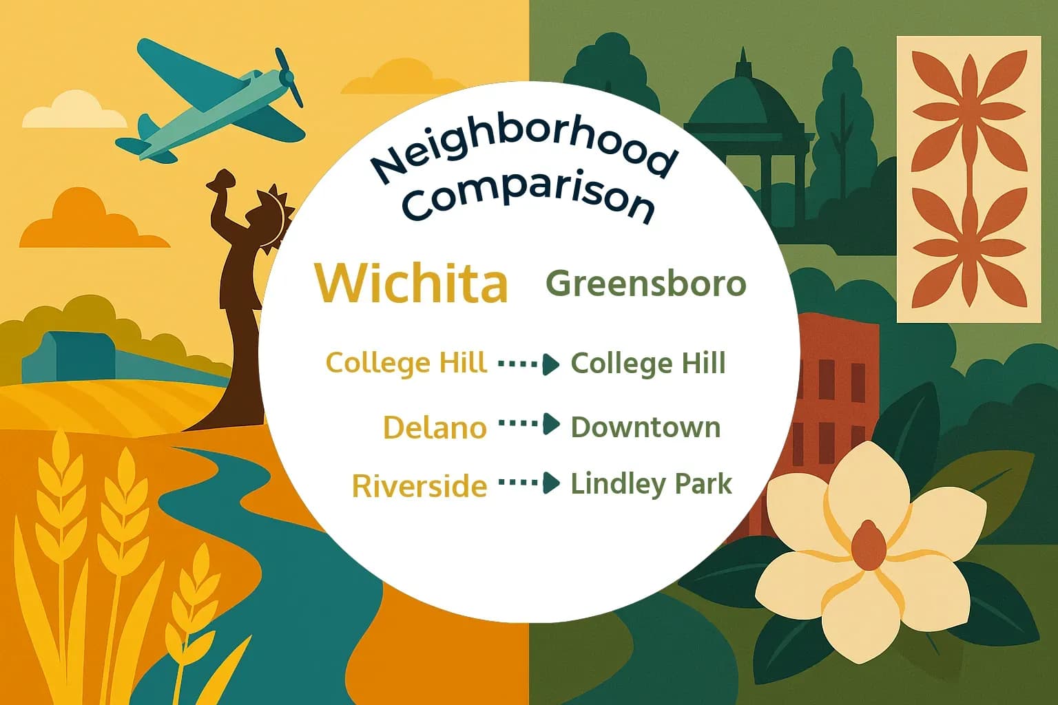 Wichita vs Greensboro Neighborhood Comparison