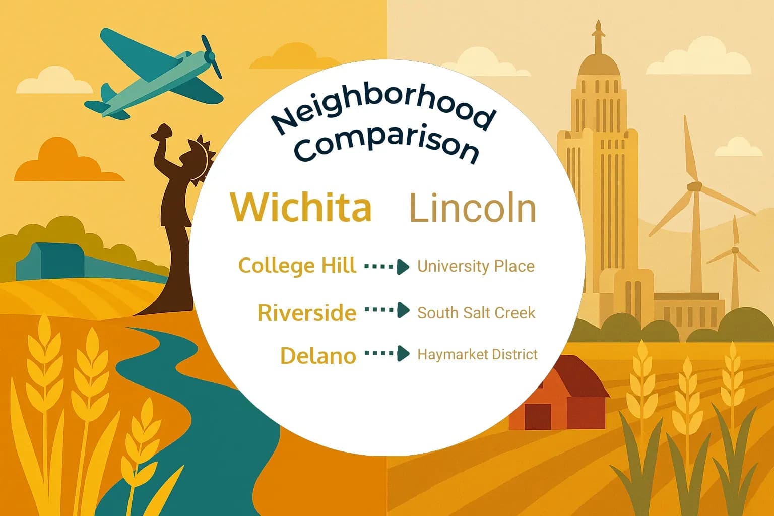 Wichita vs Lincoln Neighborhood Comparison