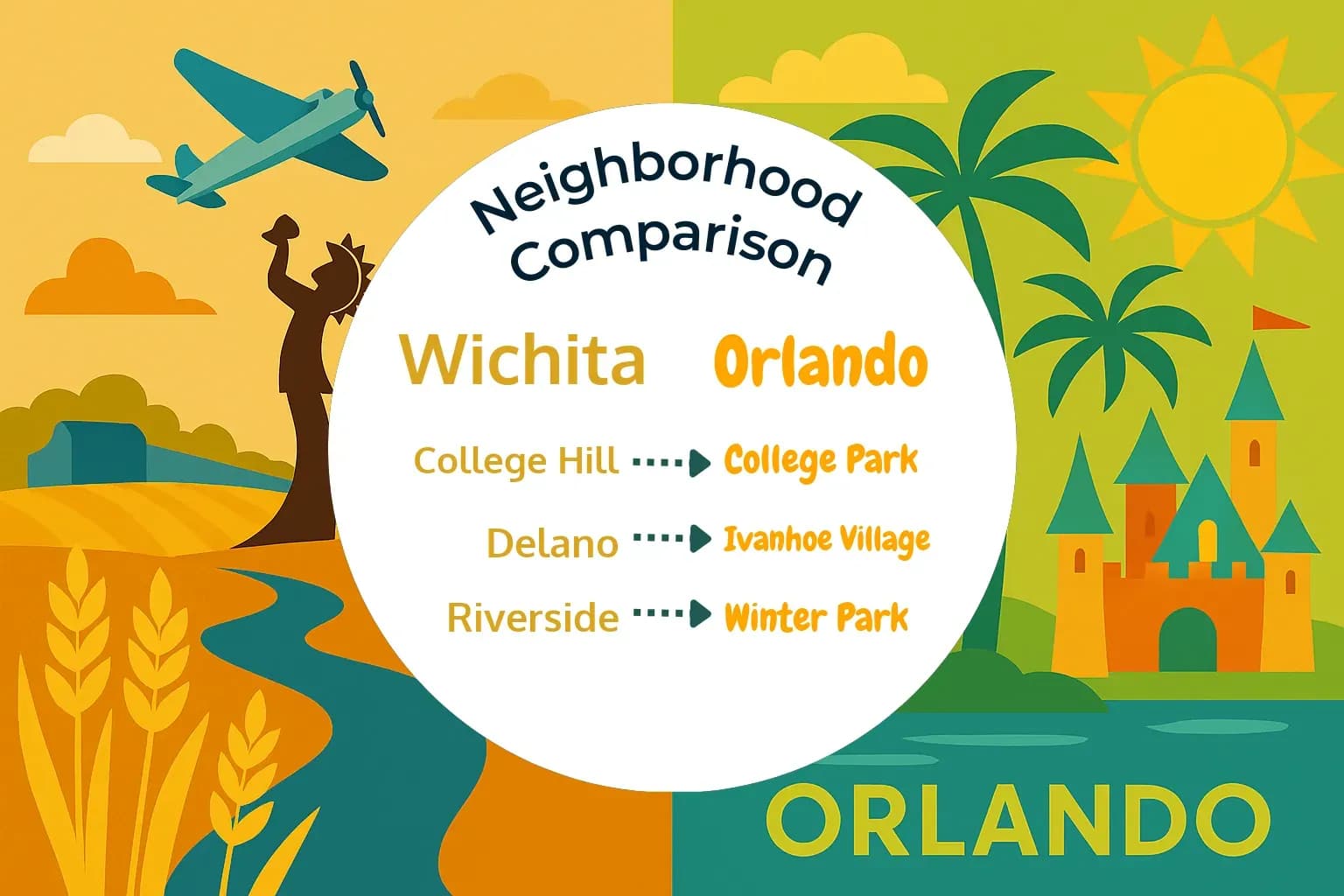 Wichita vs Orlando Neighborhood Comparison