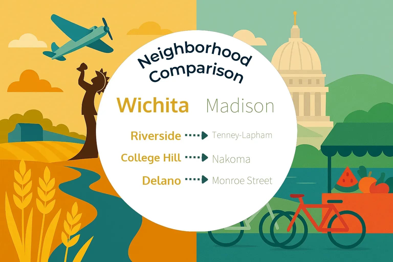 Wichita vs Madison Neighborhood Comparison