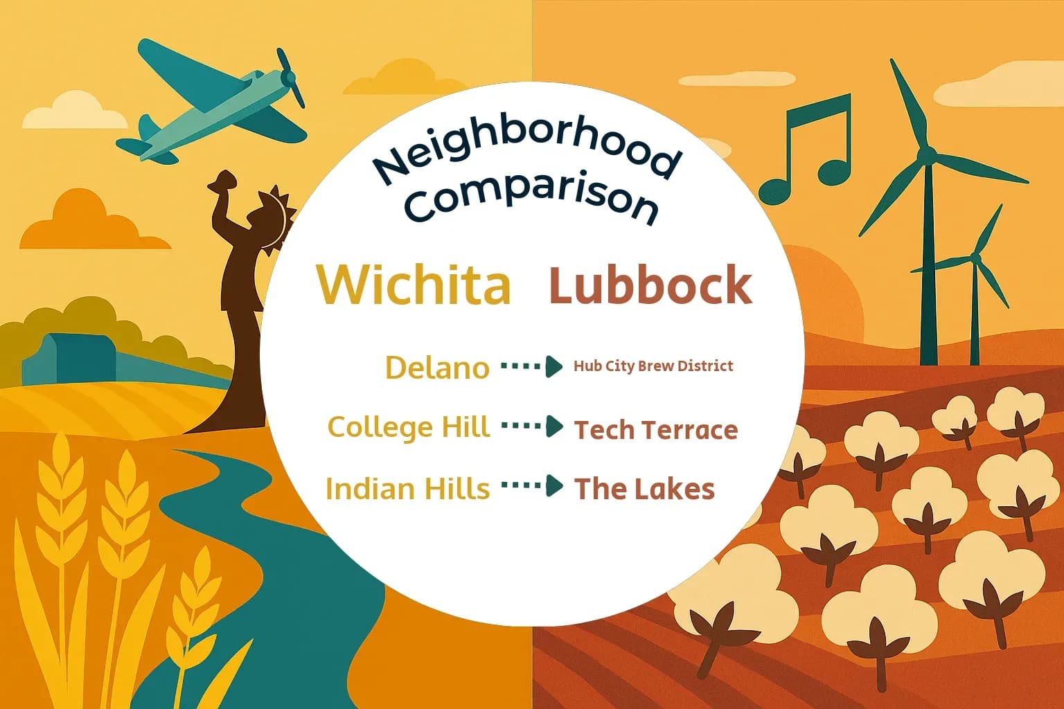 Wichita vs Lubbock Neighborhood Comparison