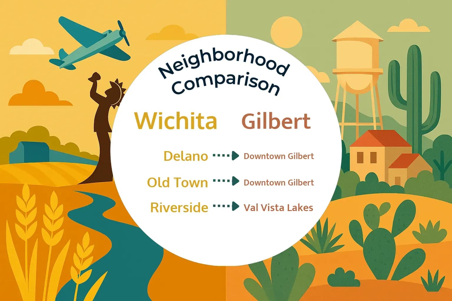 Wichita vs Gilbert Neighborhood Comparison