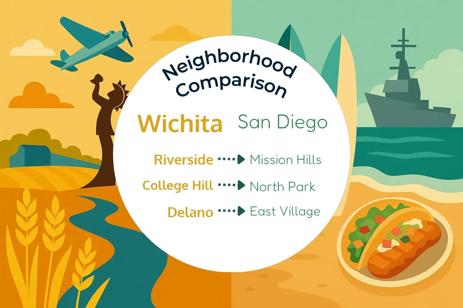 Wichita vs San Diego Neighborhood Comparison