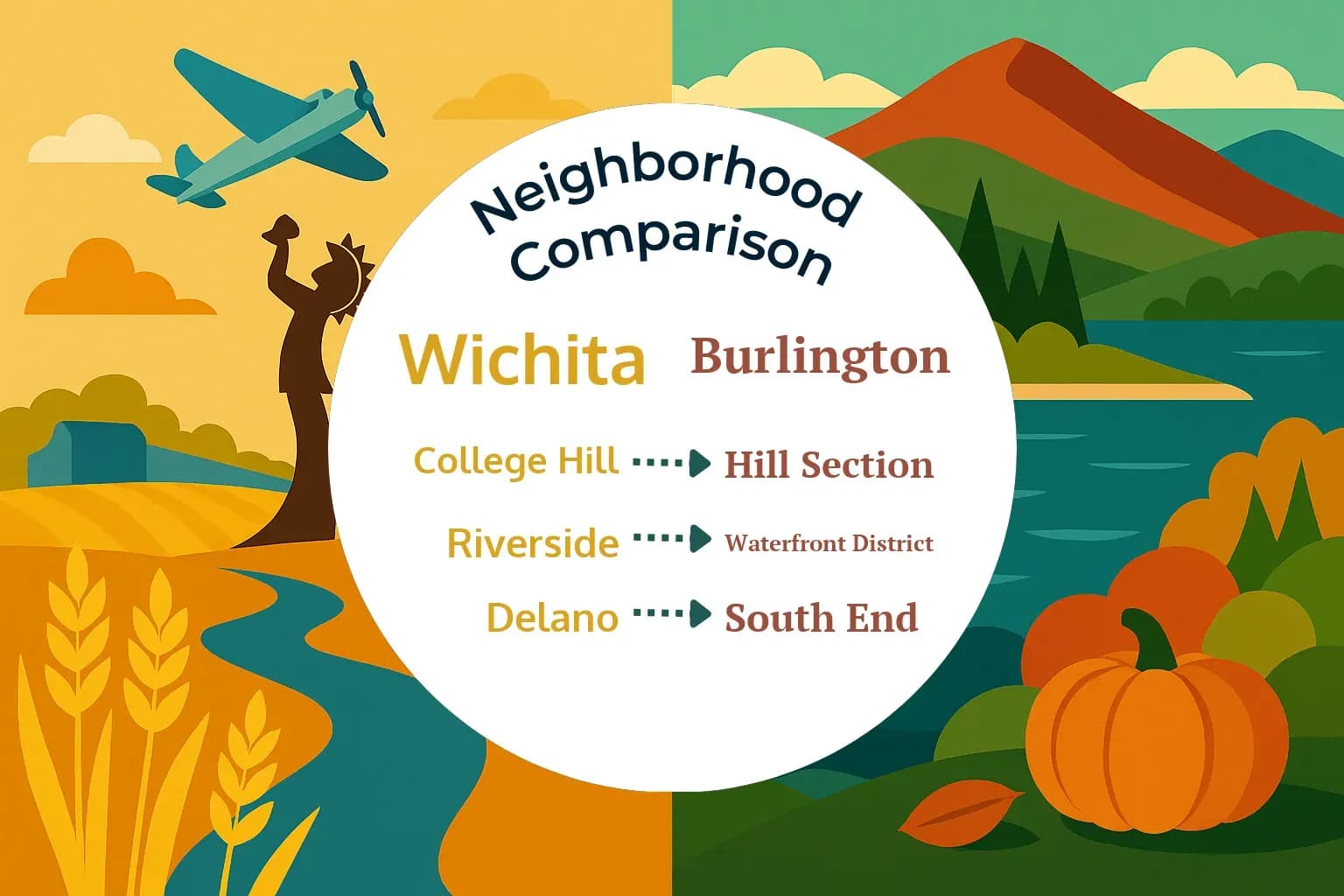 Wichita vs Burlington Neighborhood Comparison