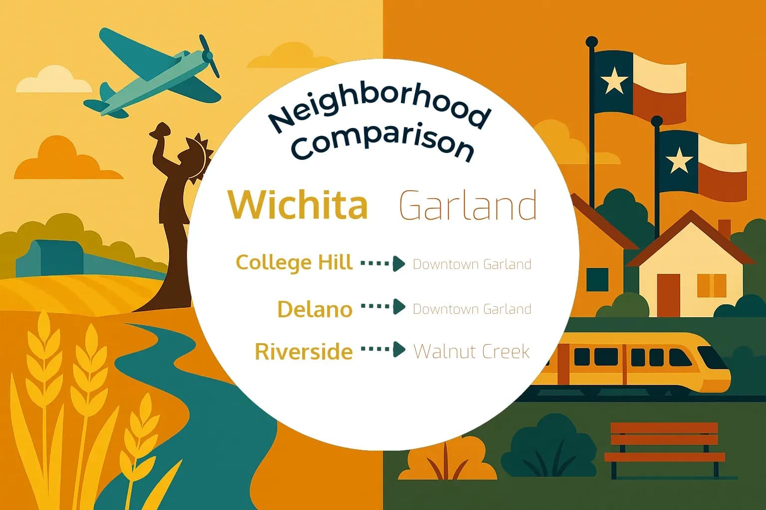 Wichita vs Garland Neighborhood Comparison
