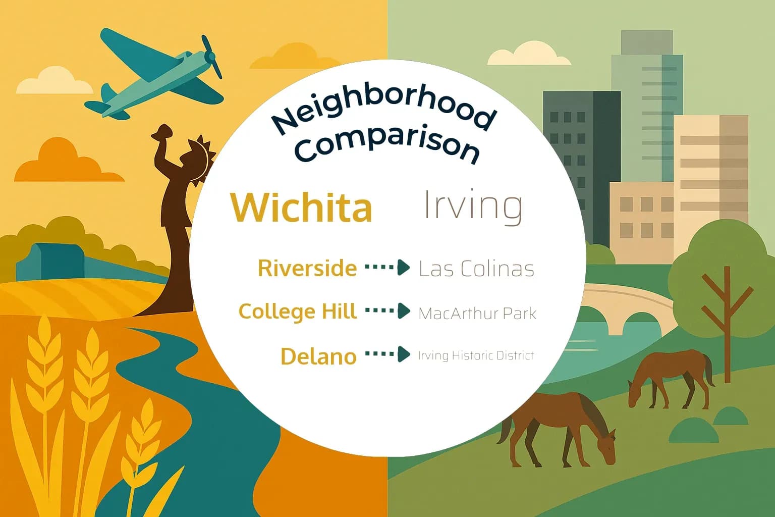 Wichita vs Irving Neighborhood Comparison