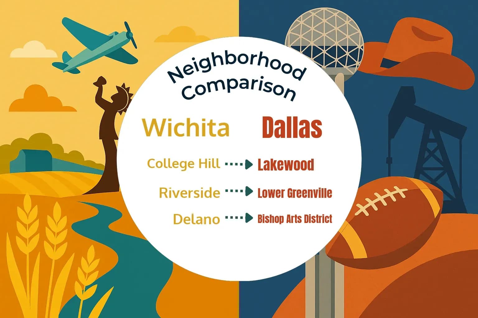 Wichita vs Dallas Neighborhood Comparison