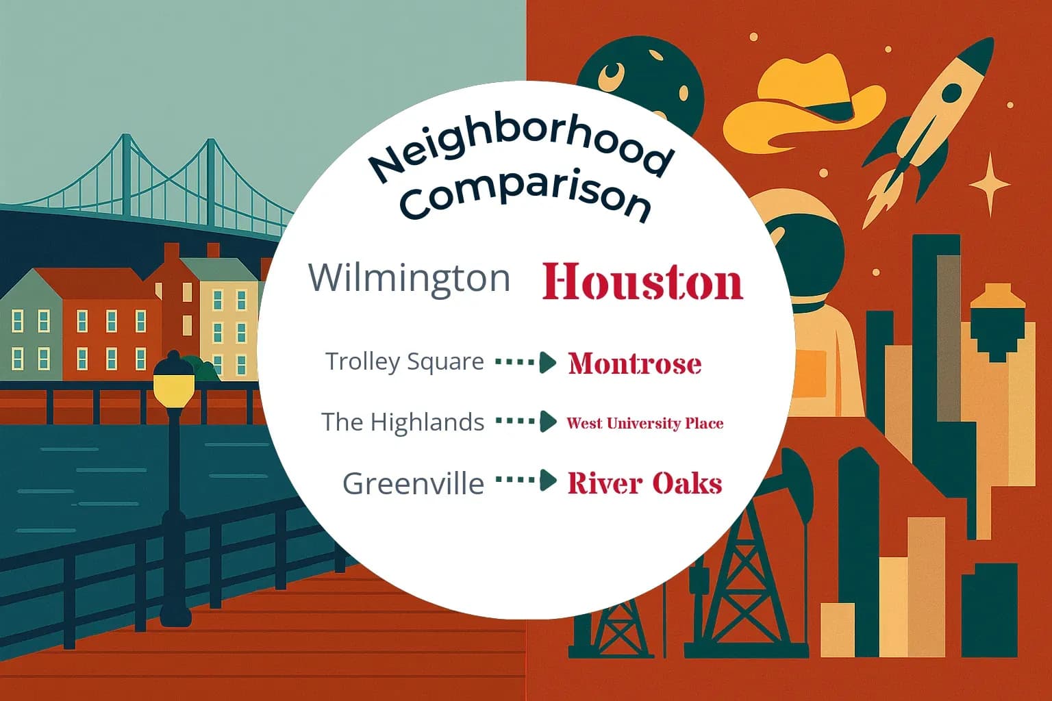 Wilmington vs Houston Neighborhood Comparison