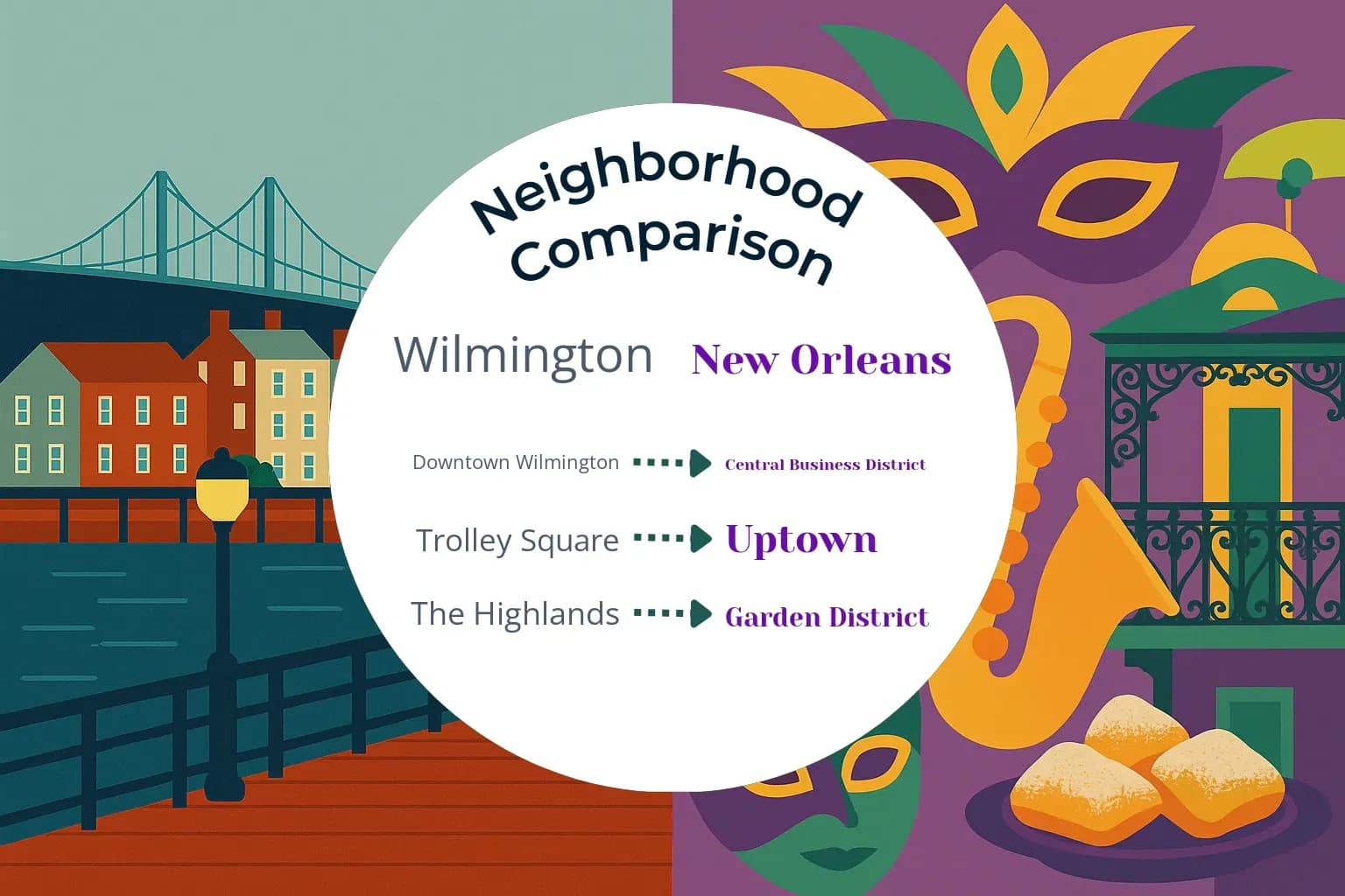 Wilmington vs New Orleans Neighborhood Comparison