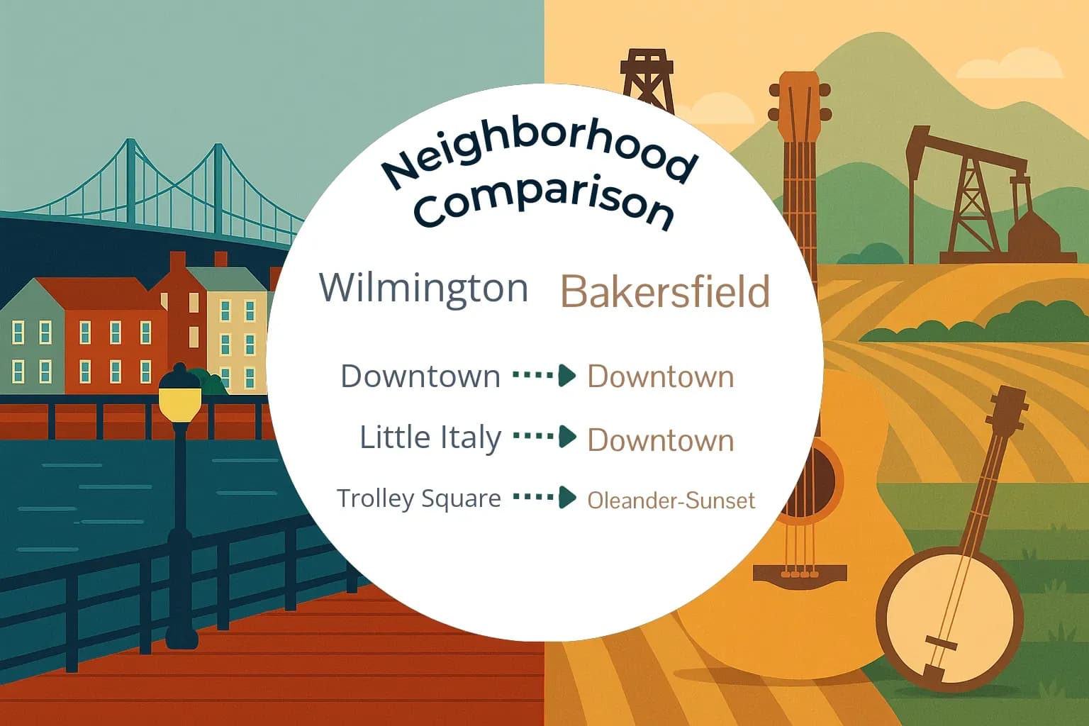 Wilmington vs Bakersfield Neighborhood Comparison