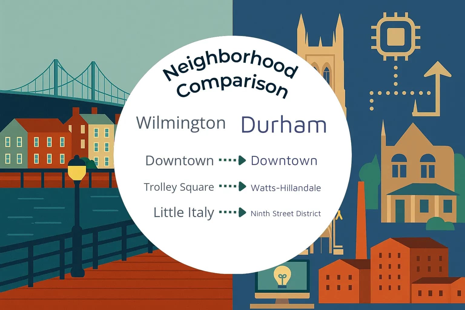 Wilmington vs Durham Neighborhood Comparison