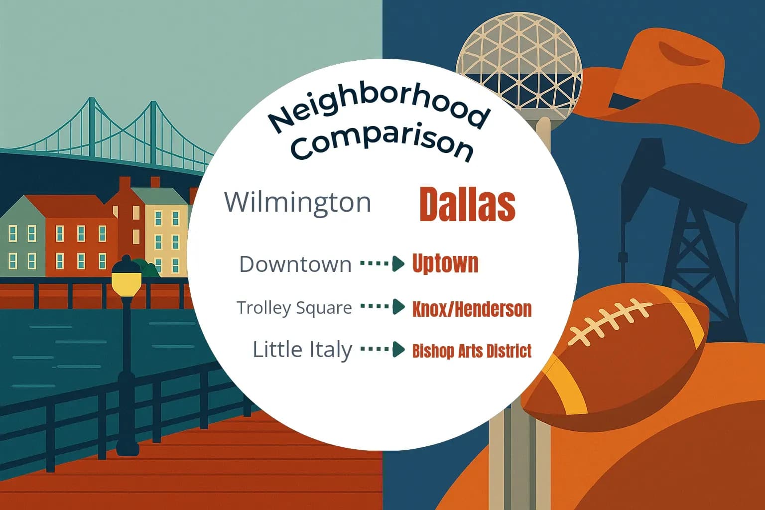 Wilmington vs Dallas Neighborhood Comparison