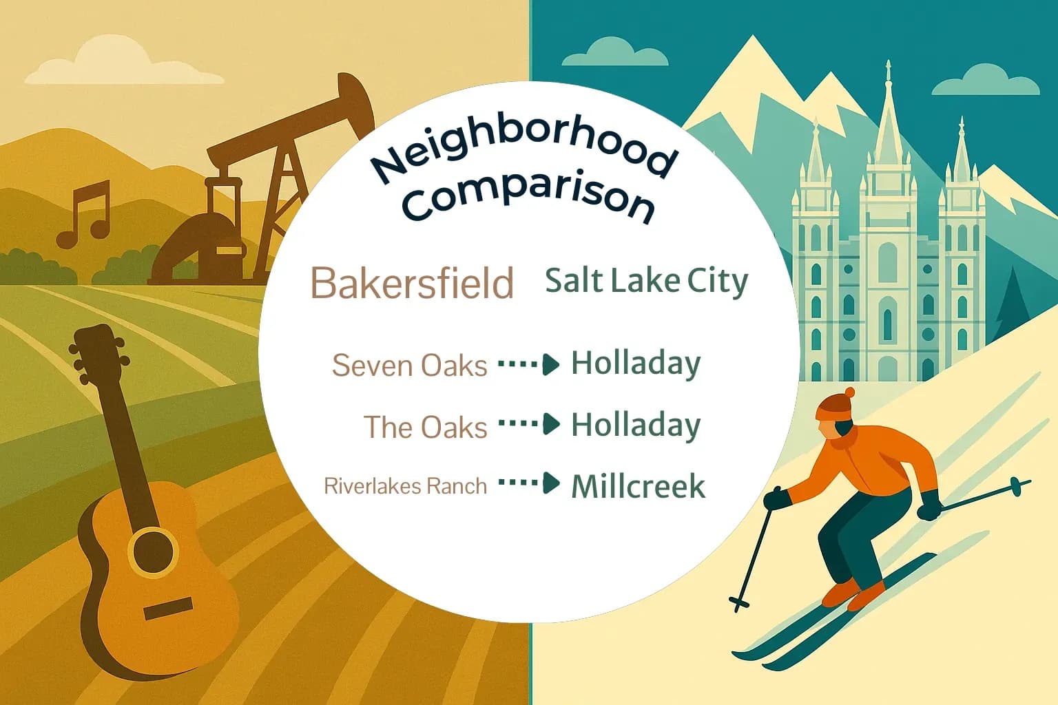 Bakersfield vs Salt Lake City Neighborhood Comparison