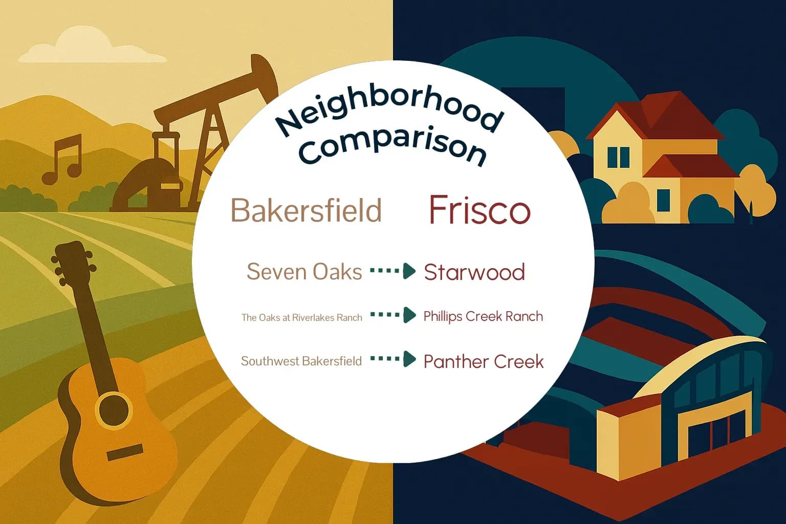 Bakersfield vs Frisco Neighborhood Comparison
