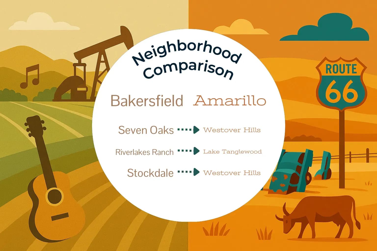 Bakersfield vs Amarillo Neighborhood Comparison