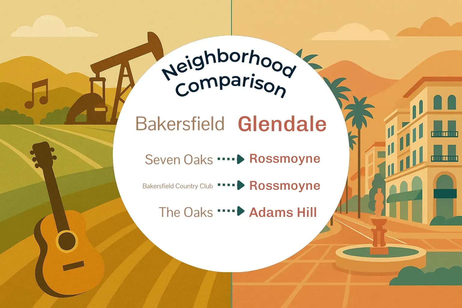 Bakersfield vs Glendale Neighborhood Comparison