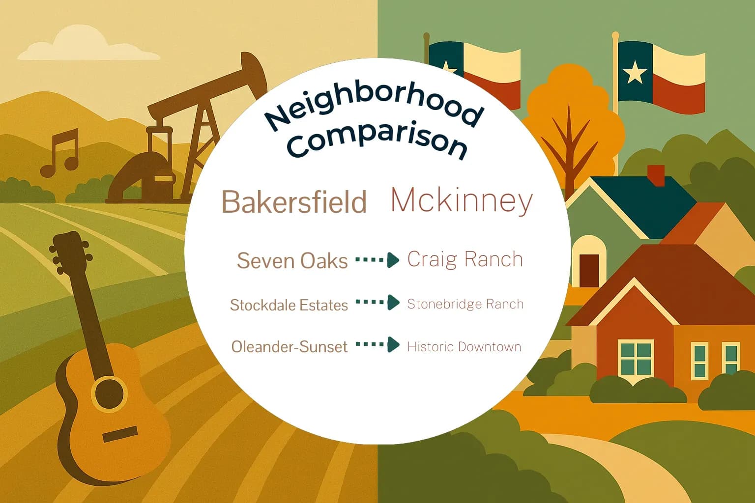 Bakersfield vs Mckinney Neighborhood Comparison