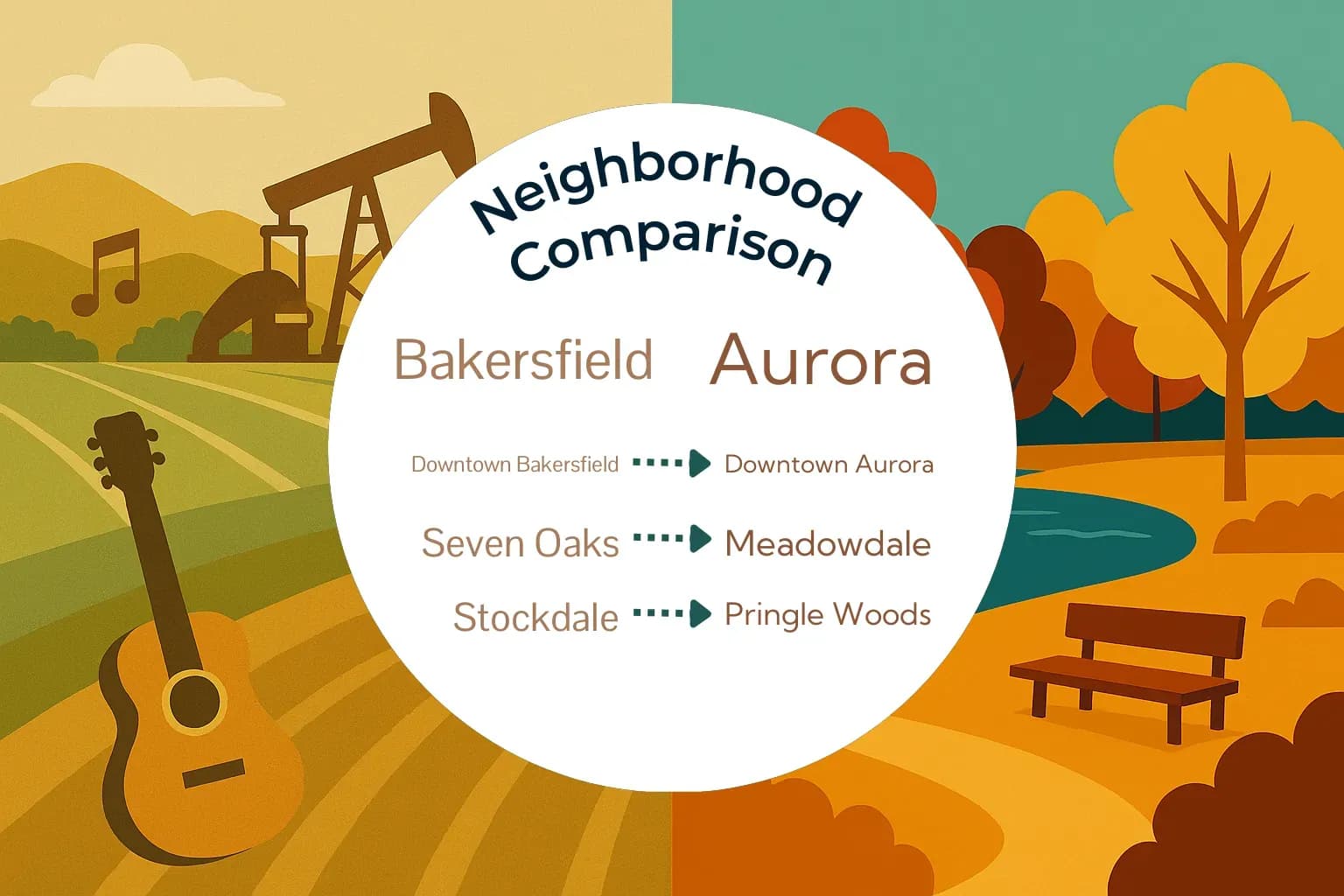 Bakersfield vs Aurora Neighborhood Comparison