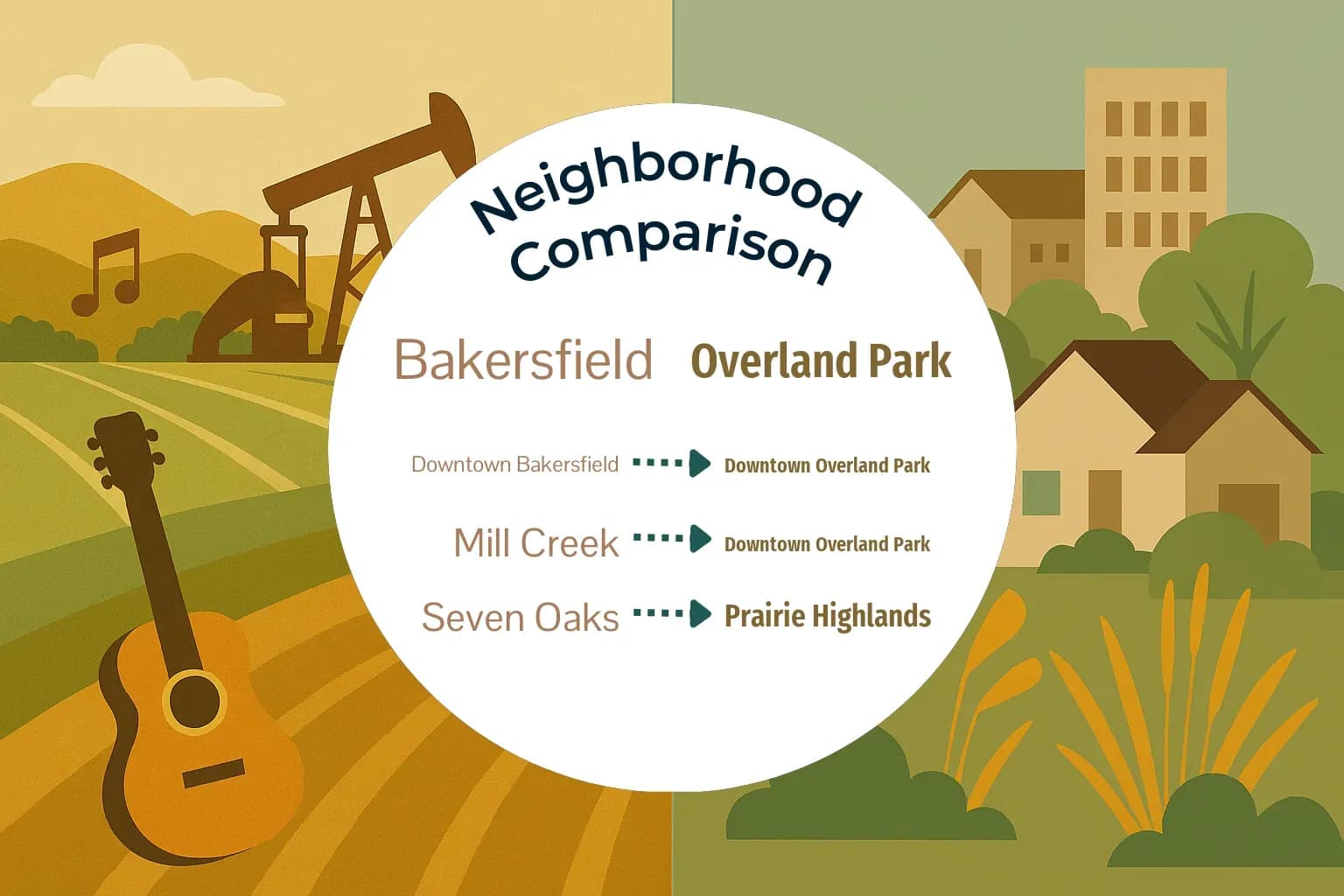 Bakersfield vs Overland Park Neighborhood Comparison
