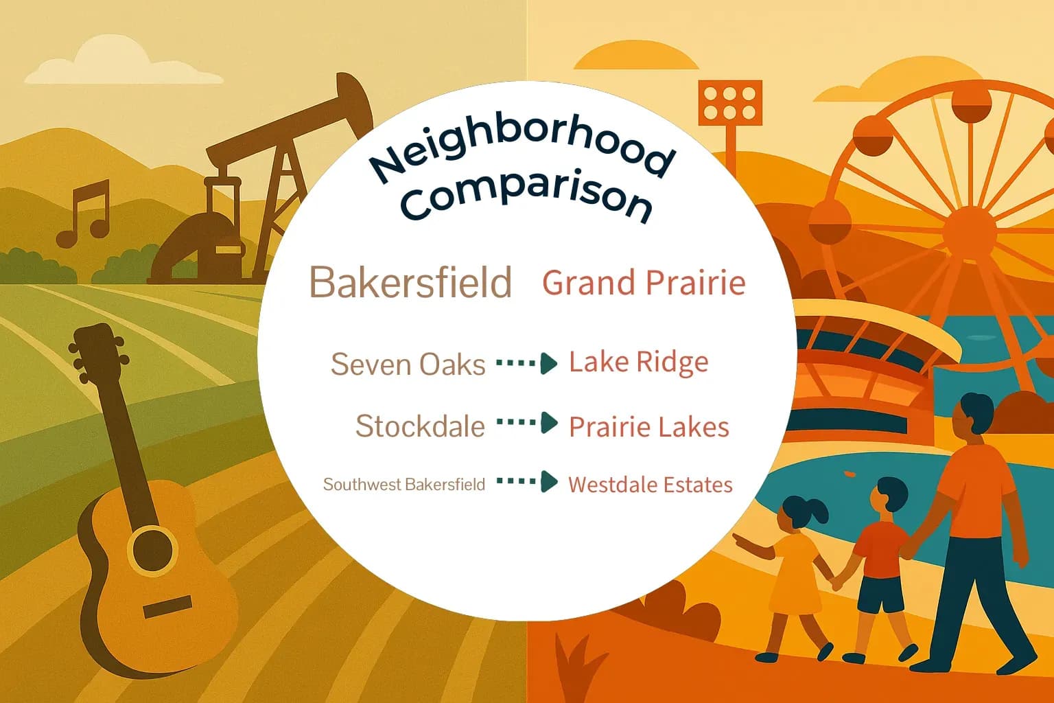 Bakersfield vs Grand Prairie Neighborhood Comparison