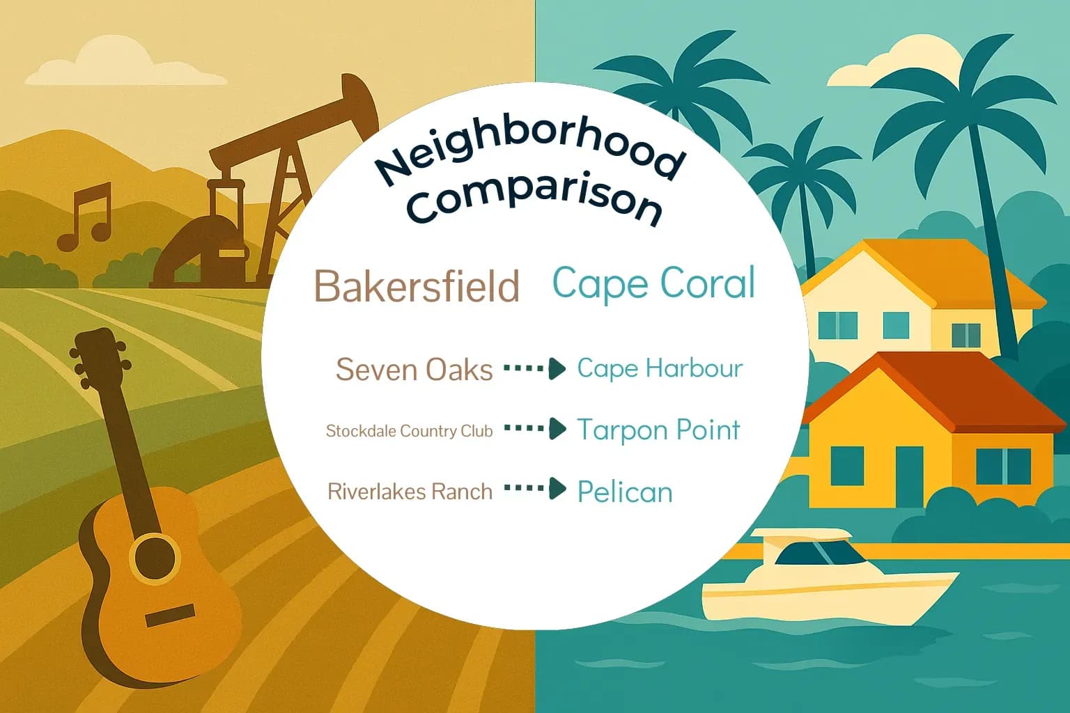 Bakersfield vs Cape Coral Neighborhood Comparison