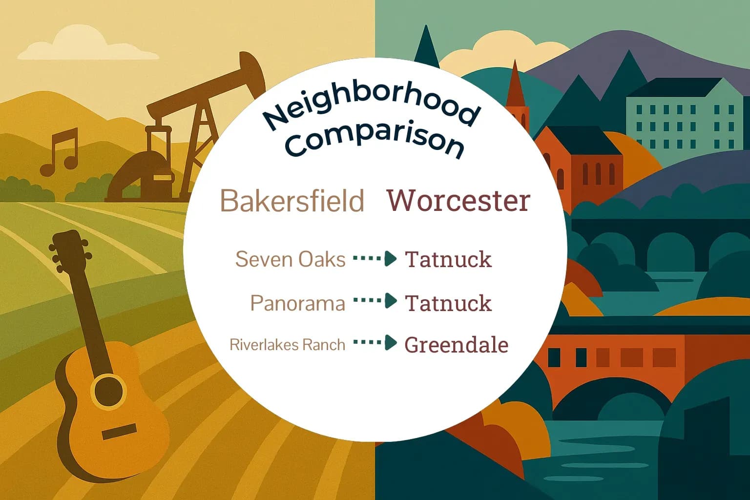 Bakersfield vs Worcester Neighborhood Comparison