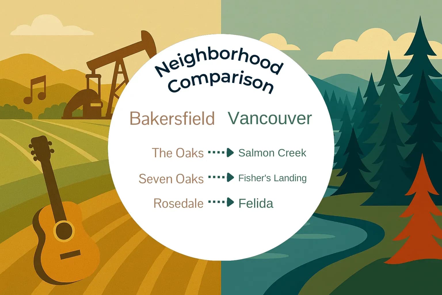 Bakersfield vs Vancouver Neighborhood Comparison