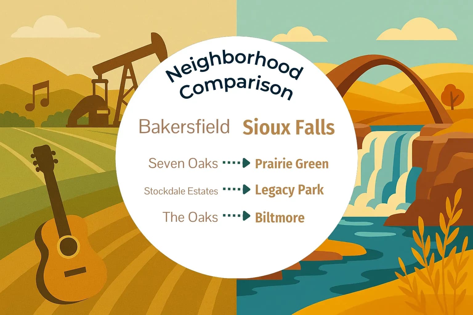 Bakersfield vs Sioux Falls Neighborhood Comparison