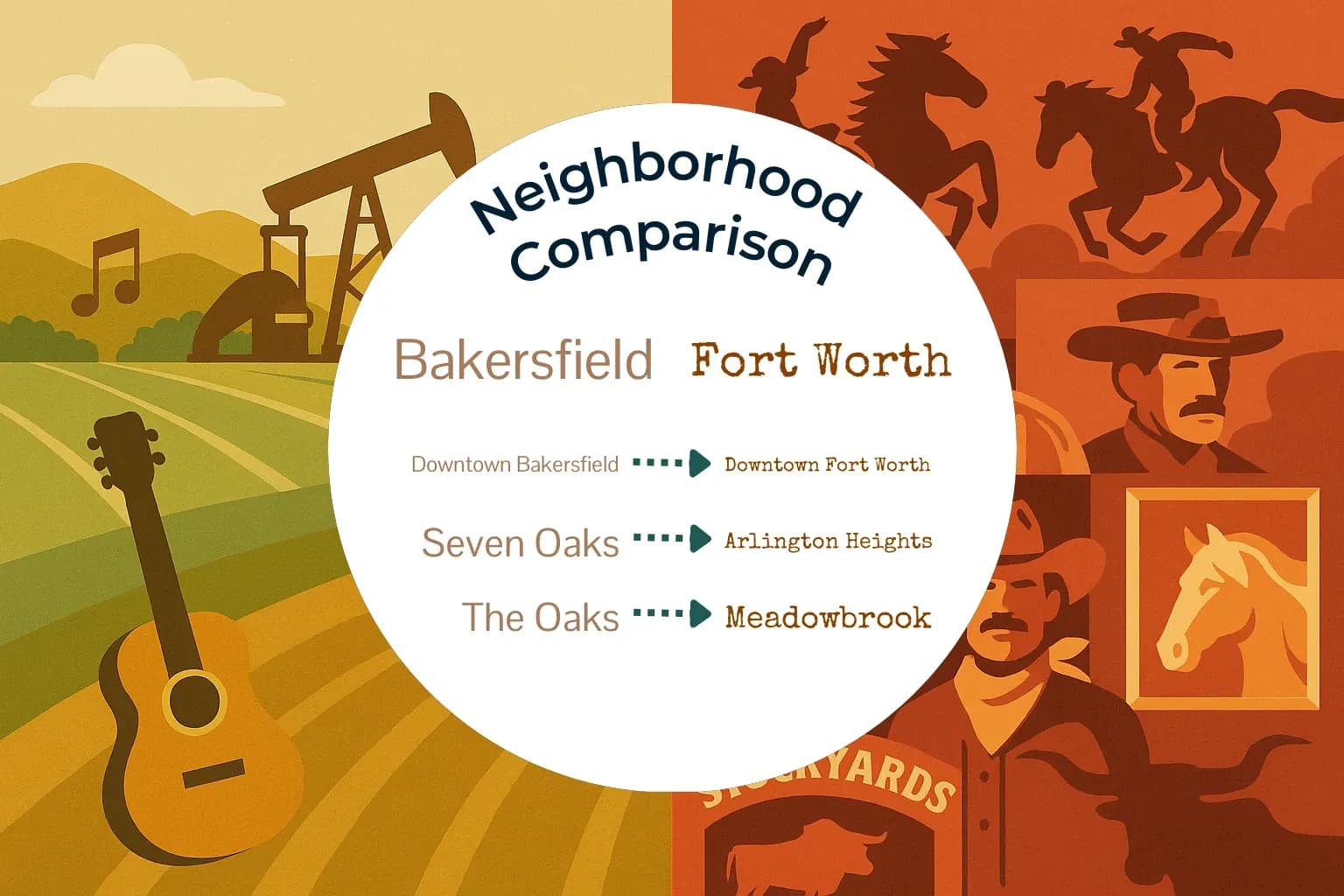 Bakersfield vs Fort Worth Neighborhood Comparison