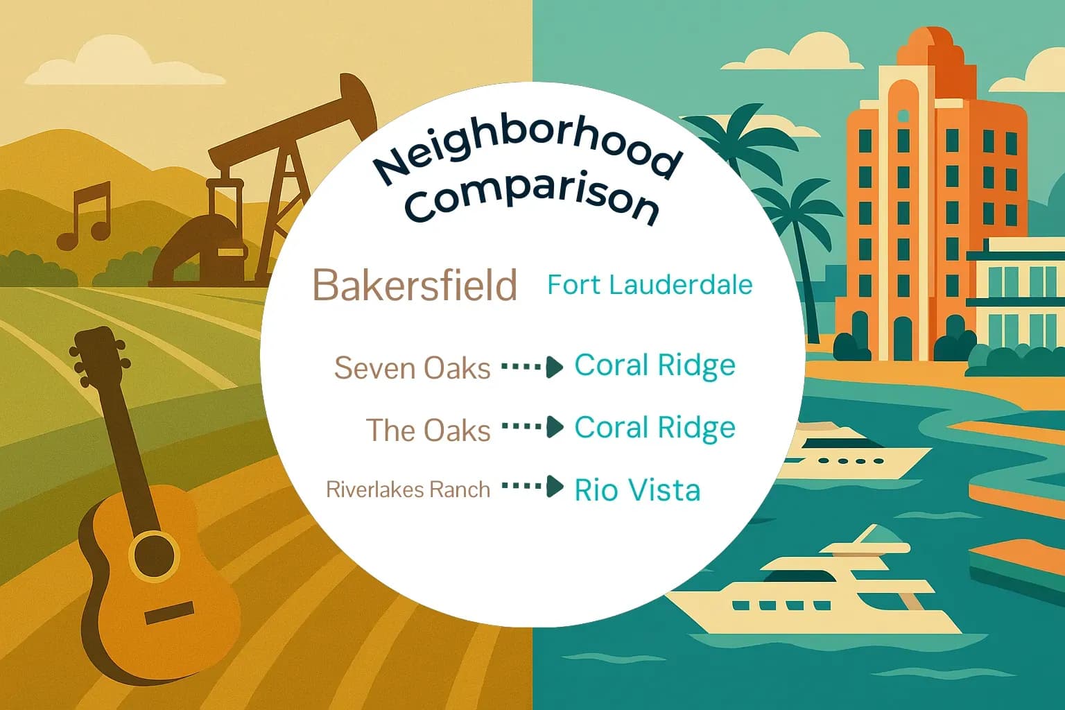 Bakersfield vs Fort Lauderdale Neighborhood Comparison