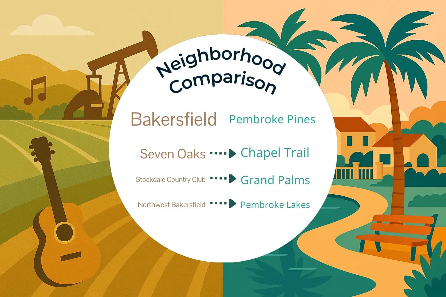 Bakersfield vs Pembroke Pines Neighborhood Comparison