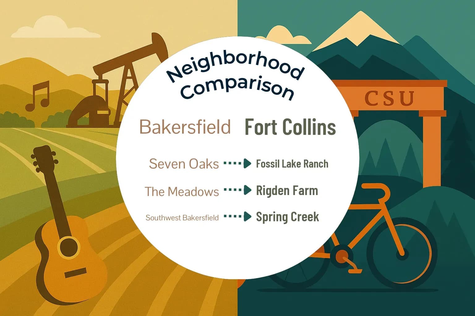 Bakersfield vs Fort Collins Neighborhood Comparison