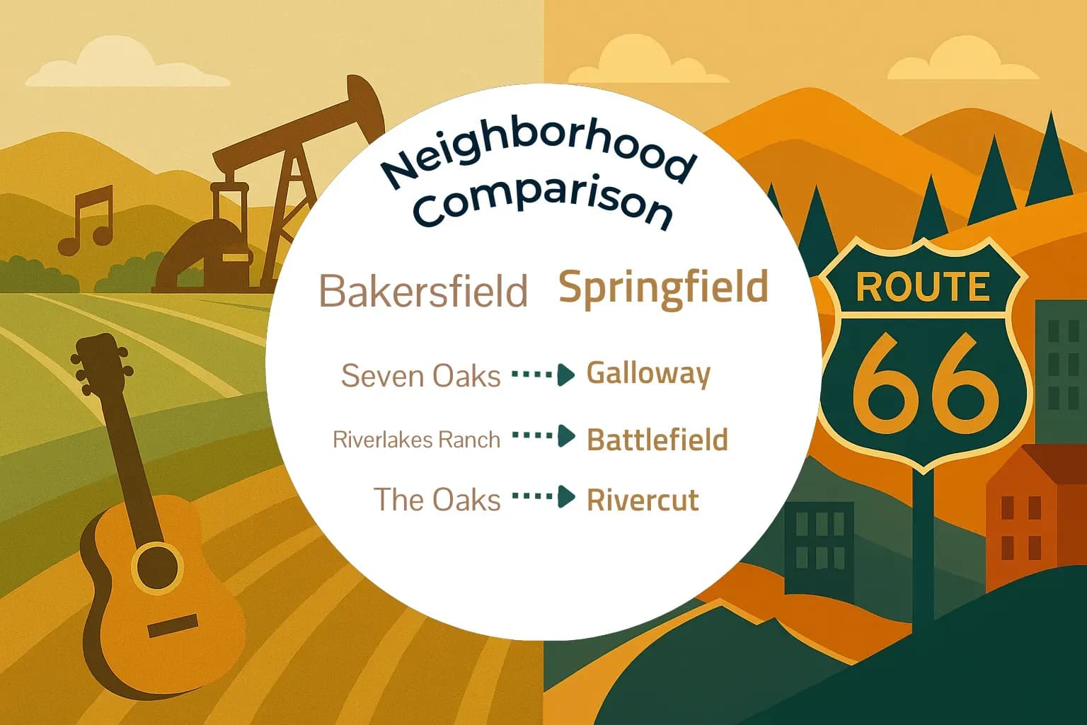Bakersfield vs Springfield Neighborhood Comparison