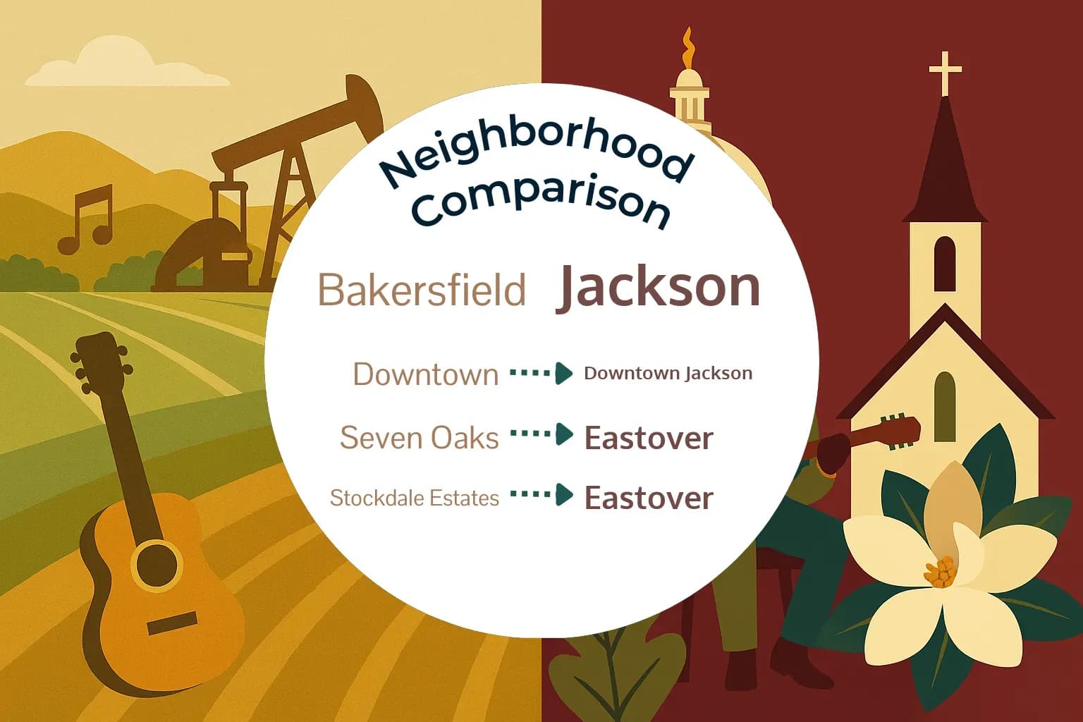 Bakersfield vs Jackson Neighborhood Comparison