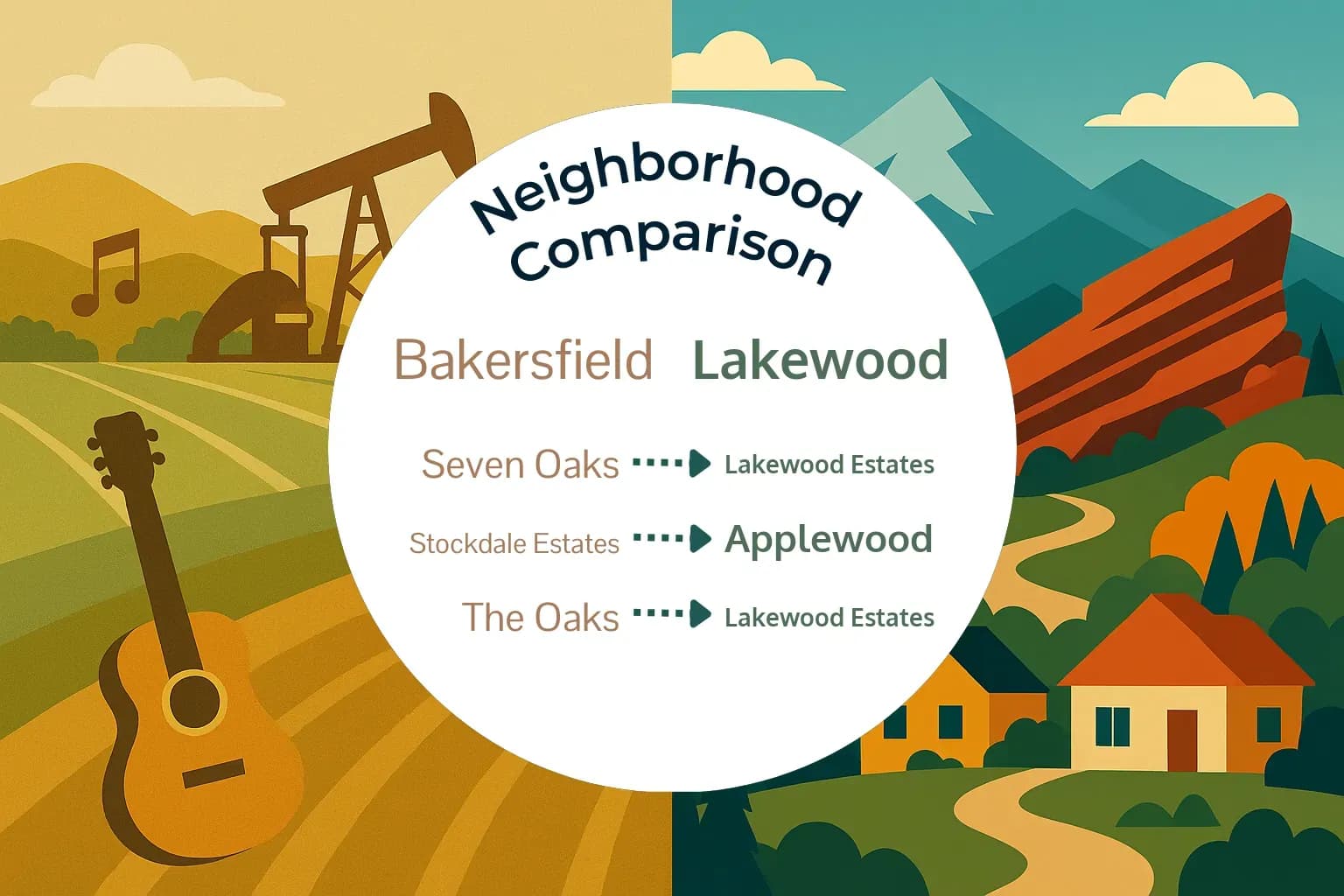 Bakersfield vs Lakewood Neighborhood Comparison