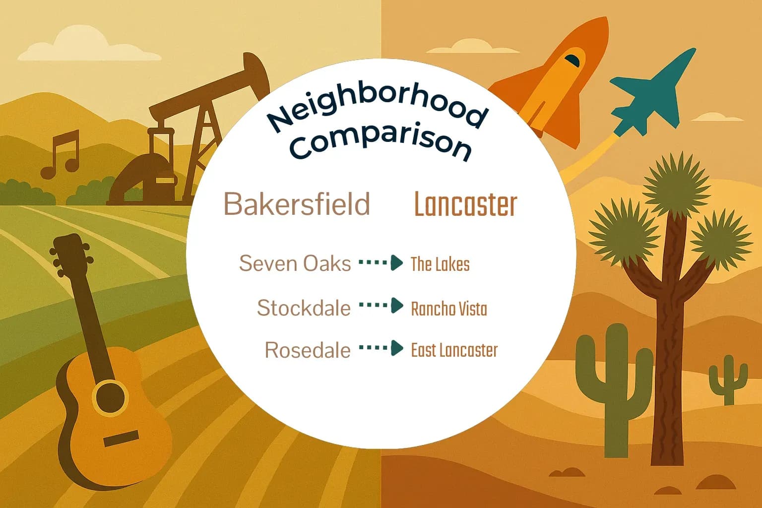 Bakersfield vs Lancaster Neighborhood Comparison