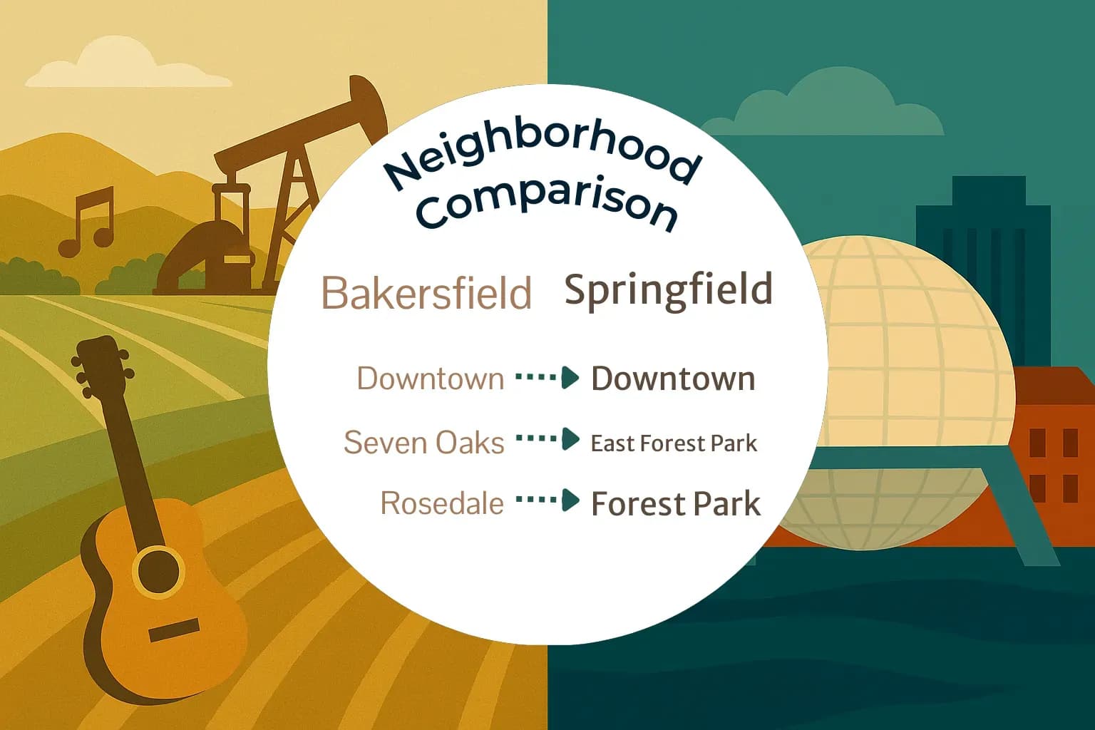 Bakersfield vs Springfield Neighborhood Comparison
