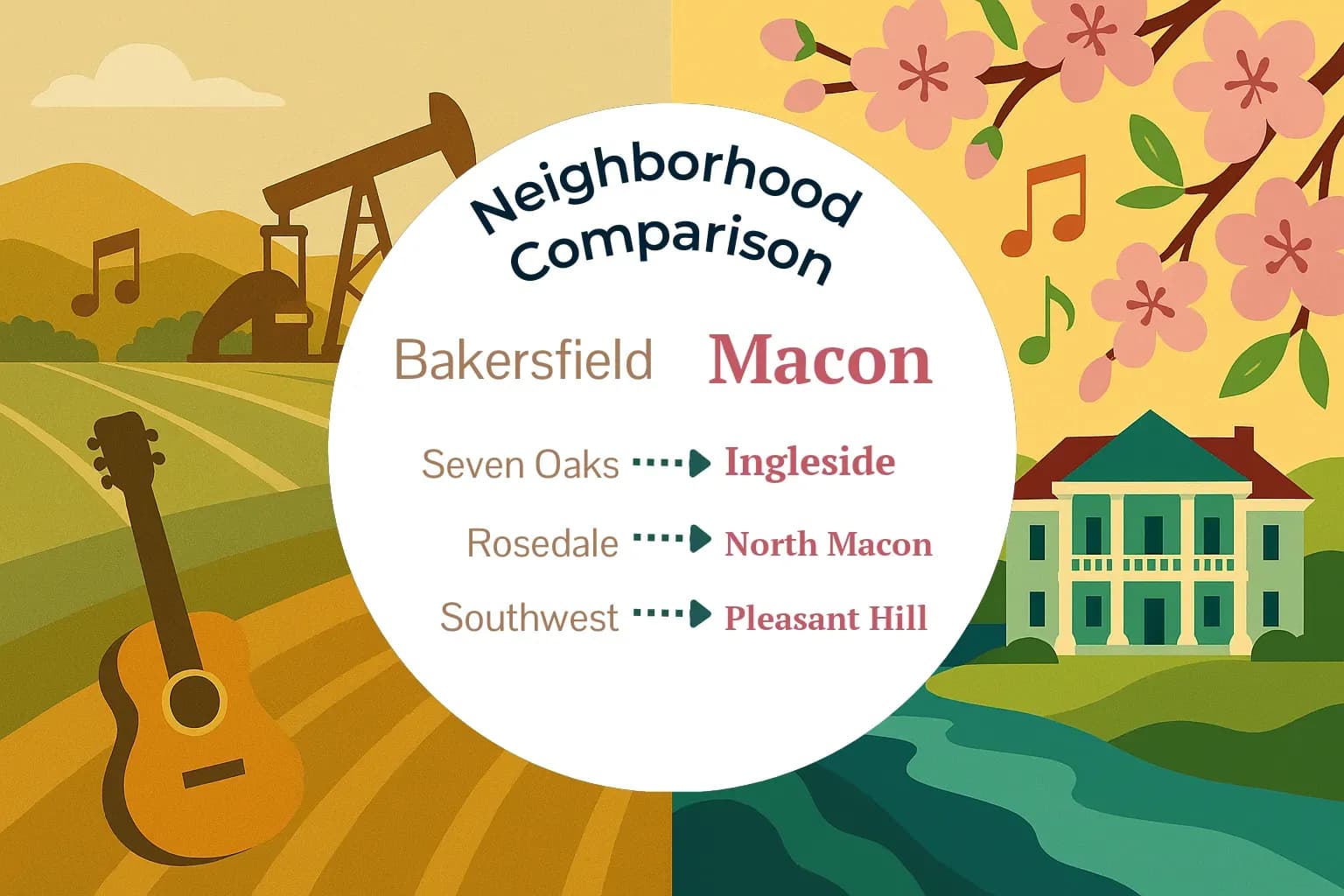 Bakersfield vs Macon Neighborhood Comparison