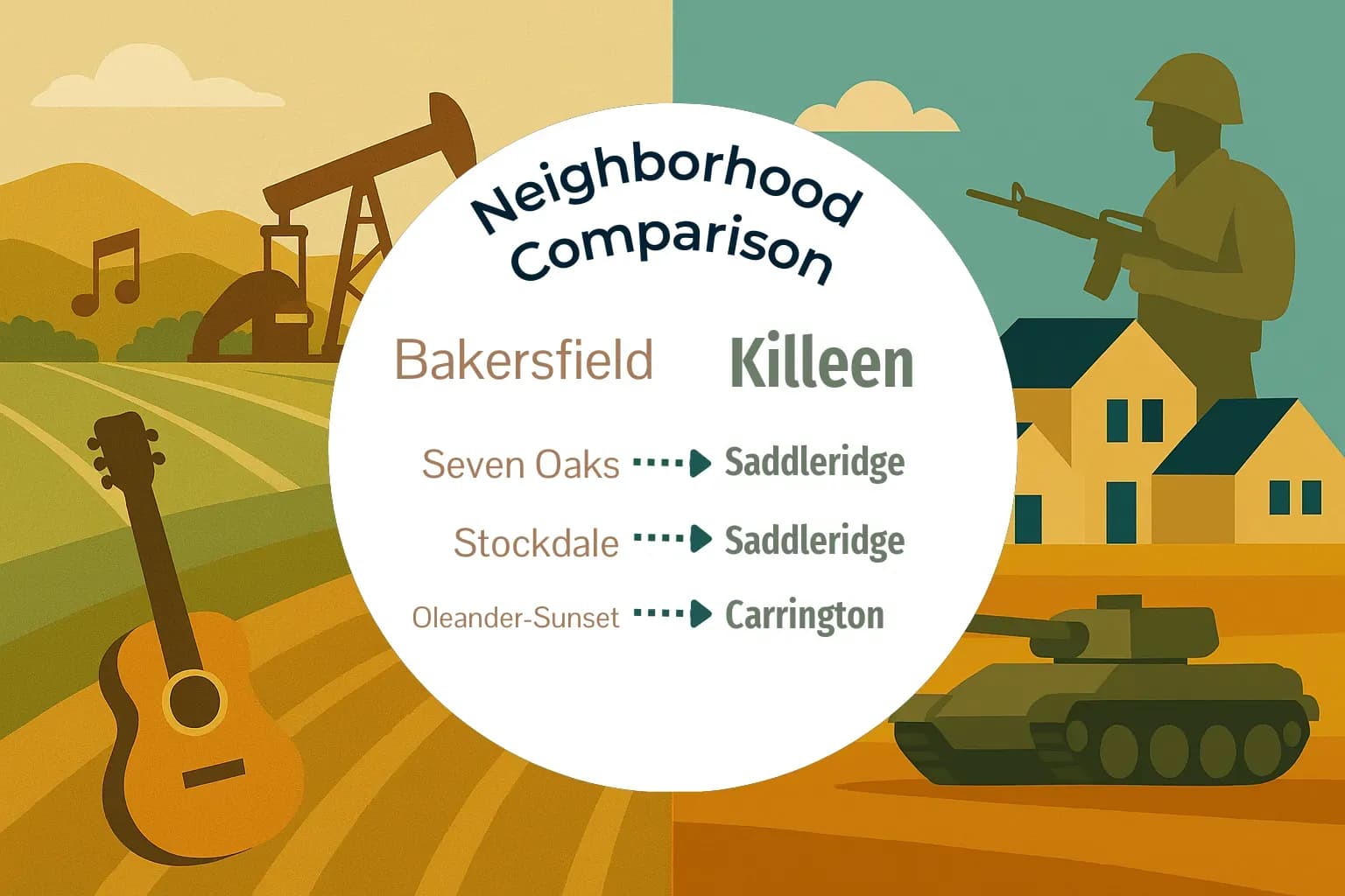 Bakersfield vs Killeen Neighborhood Comparison