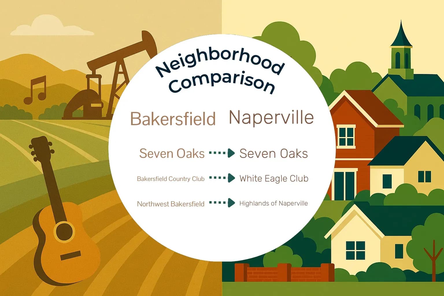 Bakersfield vs Naperville Neighborhood Comparison