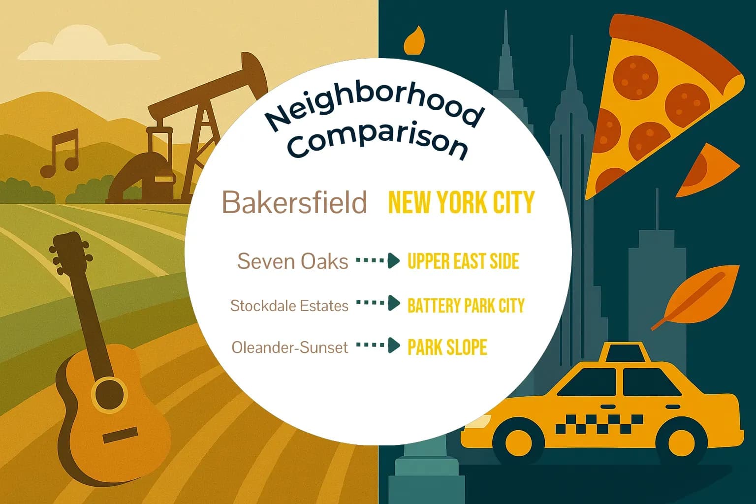Bakersfield vs New York City Neighborhood Comparison