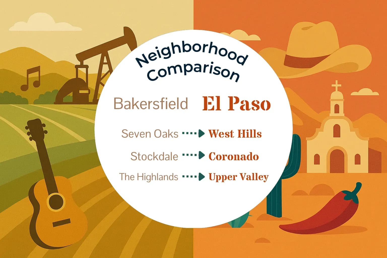 Bakersfield vs El Paso Neighborhood Comparison
