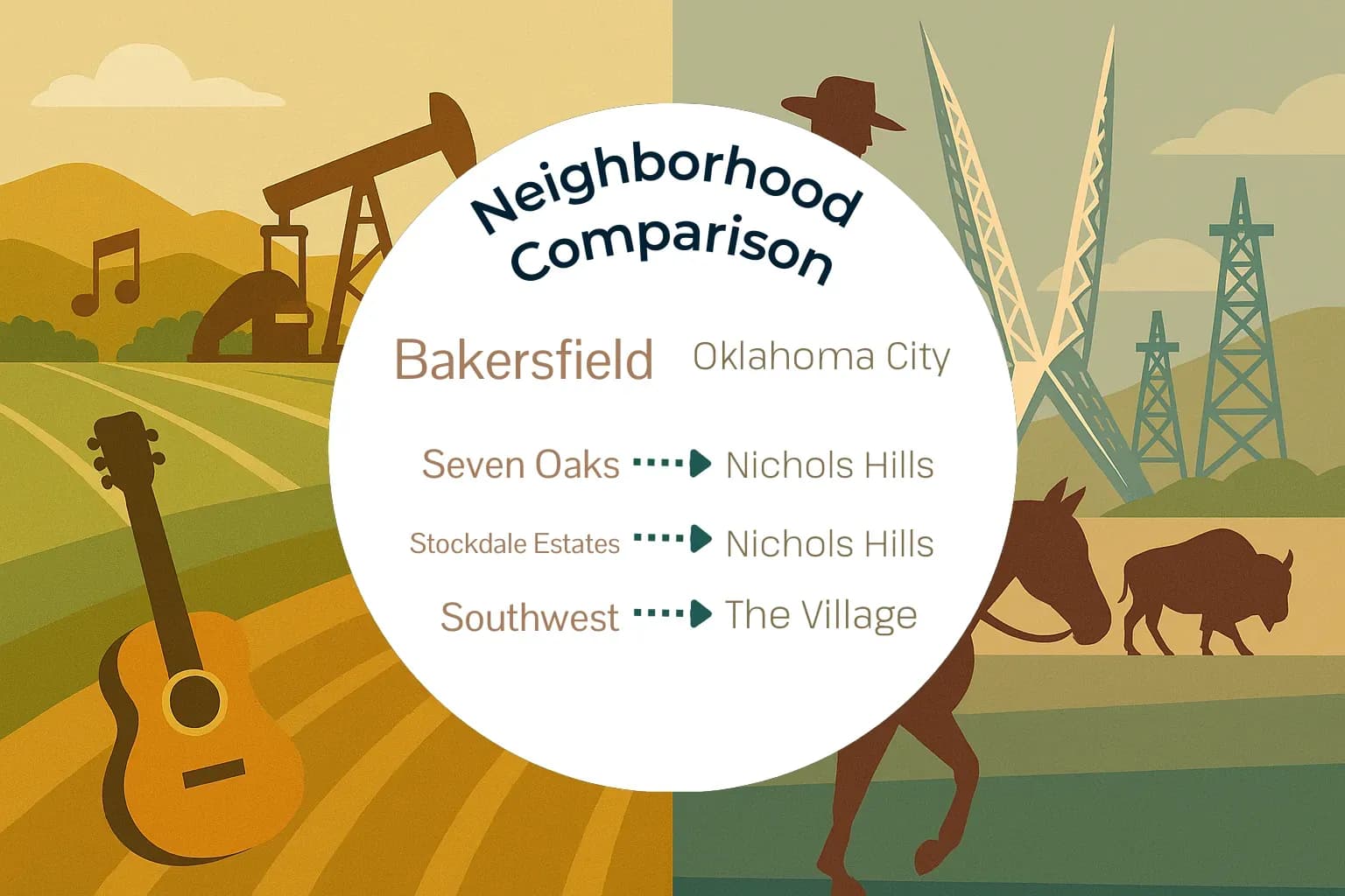 Bakersfield vs Oklahoma City Neighborhood Comparison