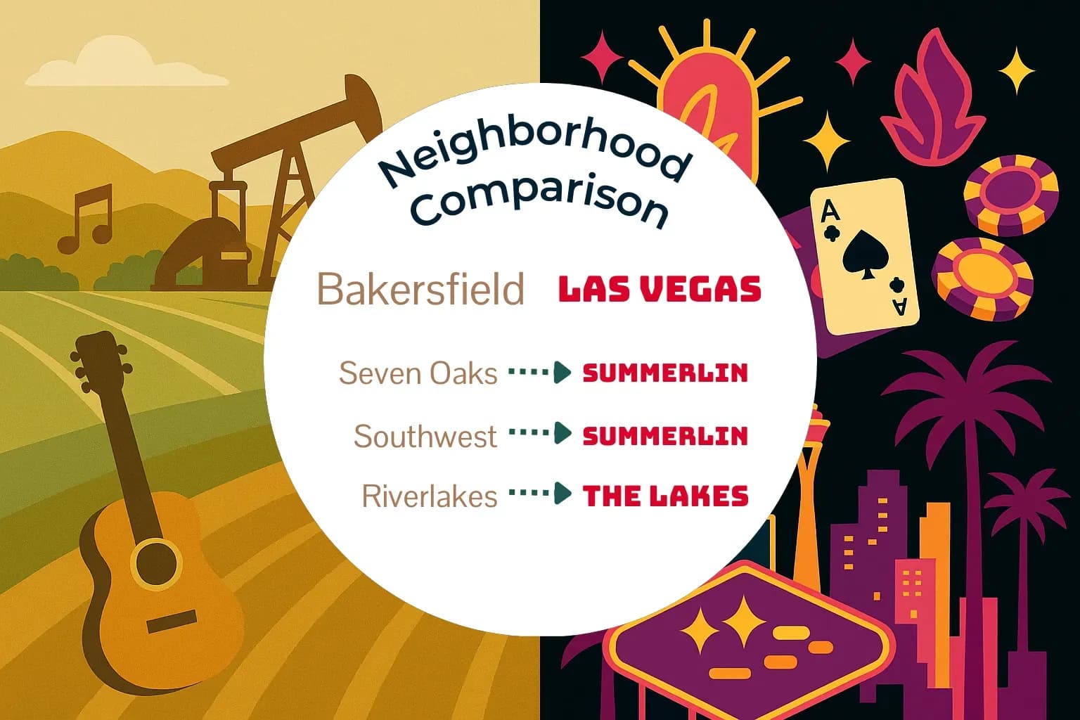 Bakersfield vs Las Vegas Neighborhood Comparison