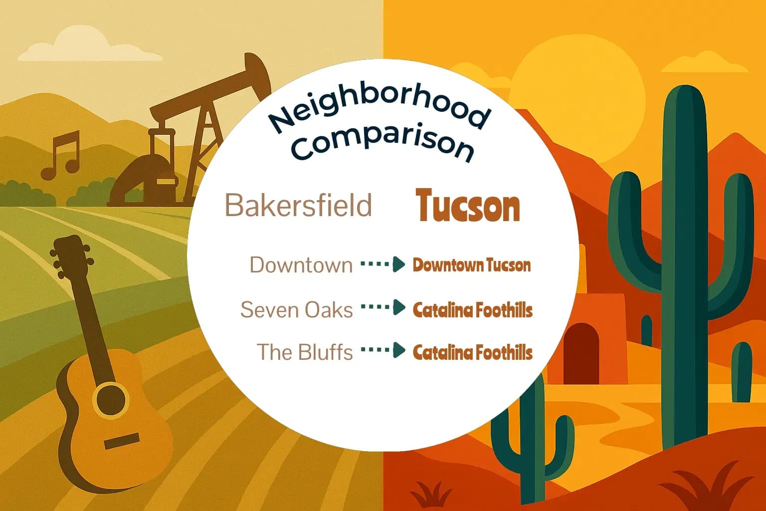 Bakersfield vs Tucson Neighborhood Comparison