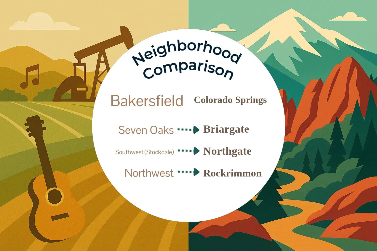 Bakersfield vs Colorado Springs Neighborhood Comparison