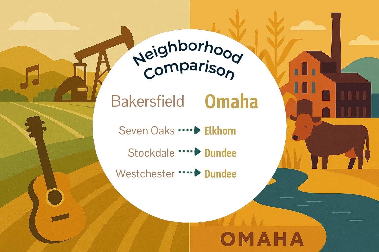 Bakersfield vs Omaha Neighborhood Comparison