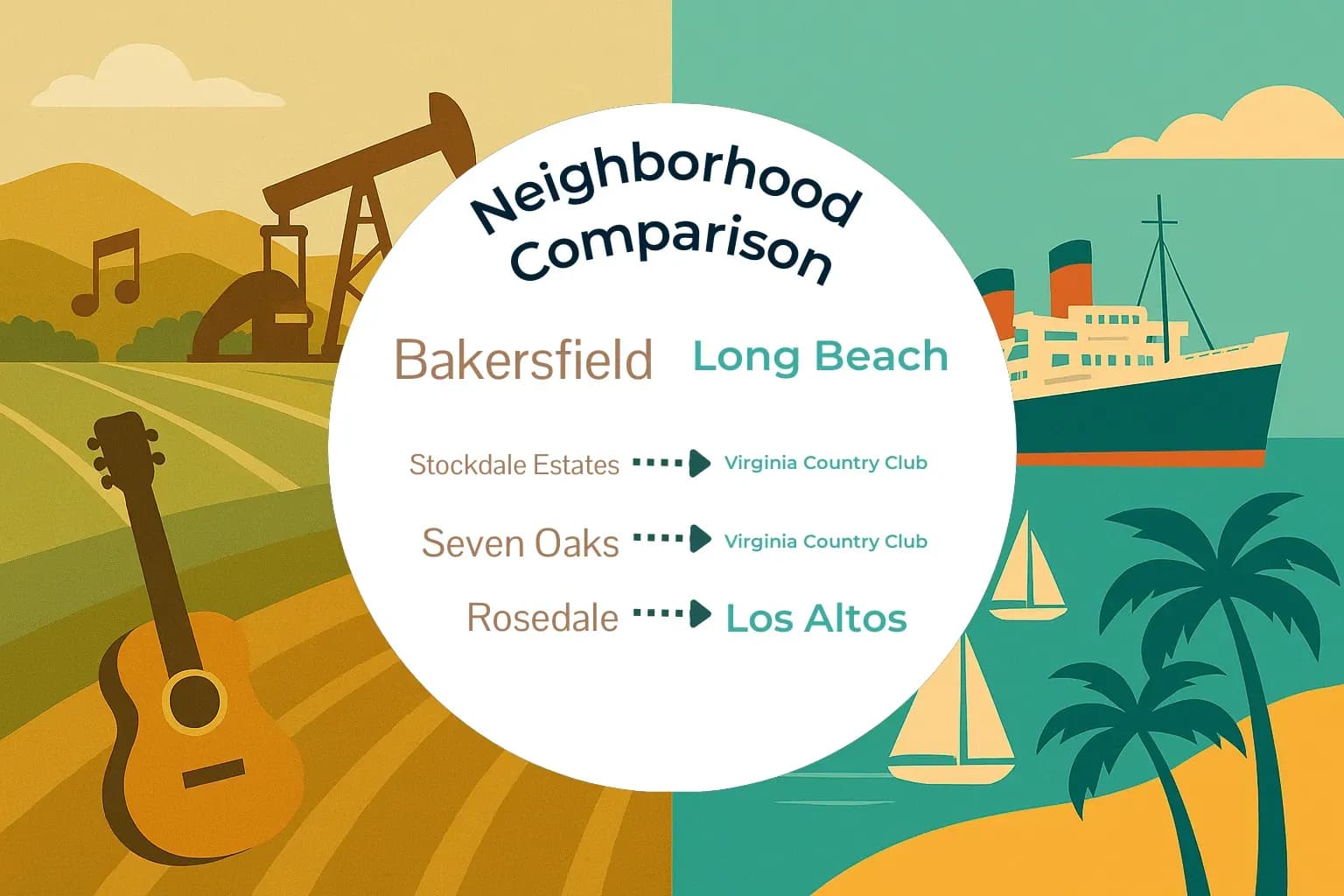 Bakersfield vs Long Beach Neighborhood Comparison